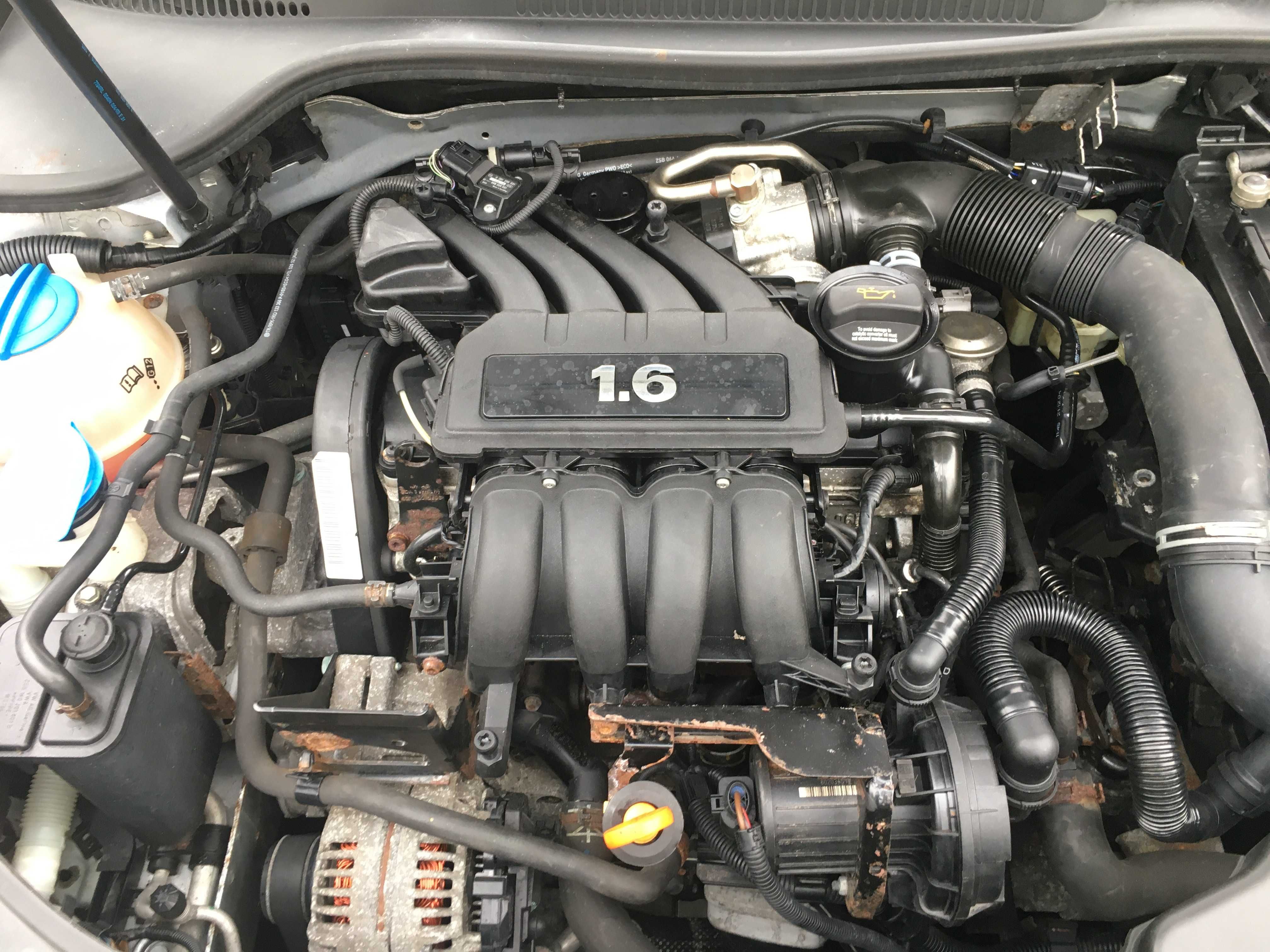 VW Golf V Audi A3 1,6 MPI Głowica silnika, Blok Cylindrów BGU, BSE