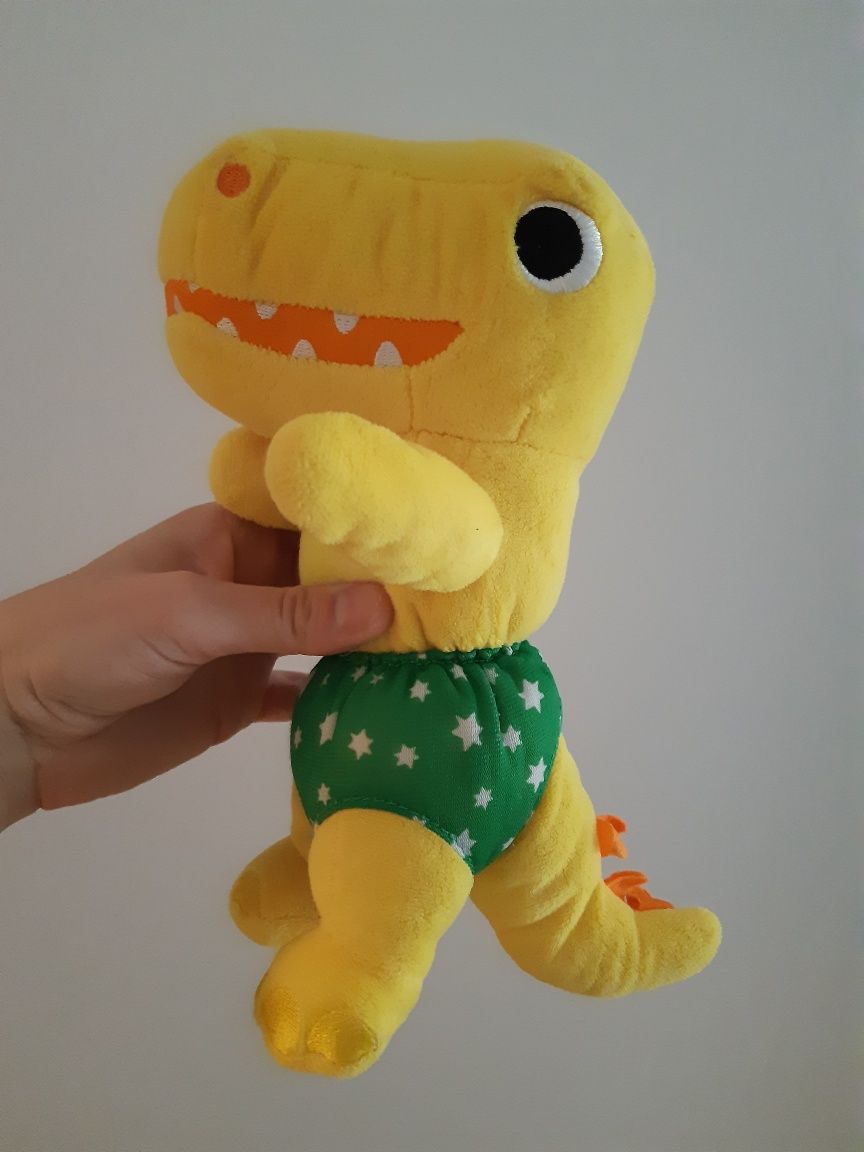 Maskotka żółty dinozaur