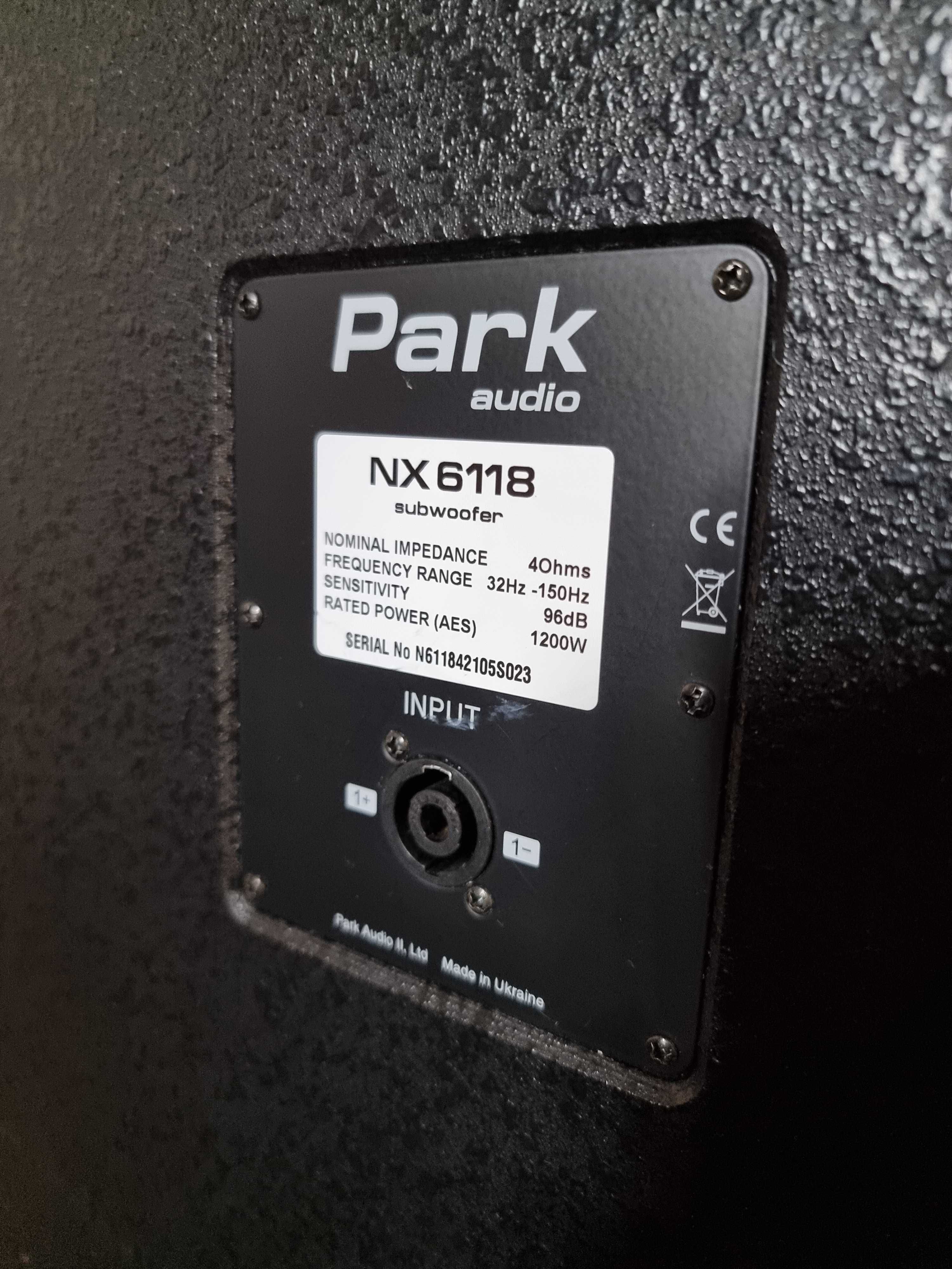 Сабвуфер Park Audio NX 6118 Subwoofer 1200 Вт