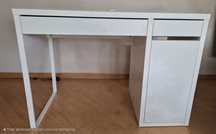IKEA MICKE biurko z szafką 105x75x50 - BIAŁY