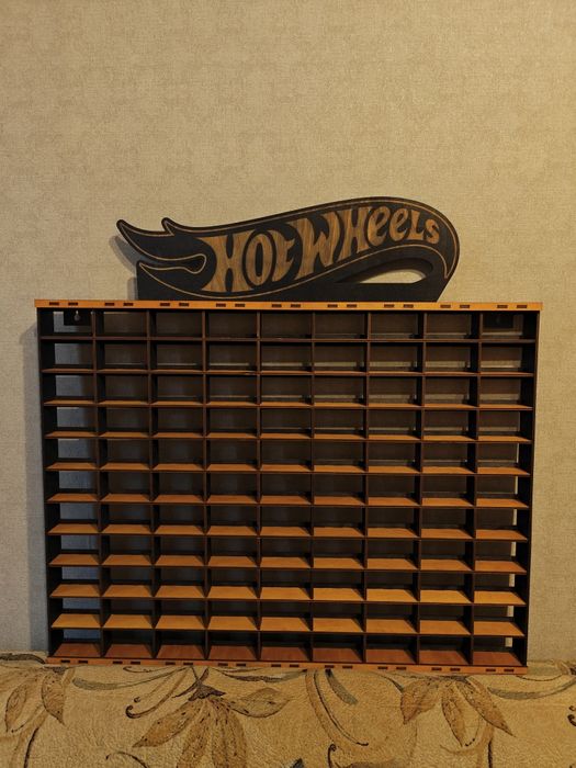 Поличка HotWheels для моделей машинок 1:64, дисплей