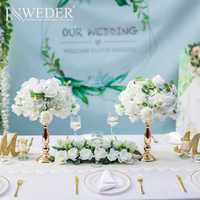 Złote wazony na wesele, kryształy stojak na kwiaty, wys. 35 cm [P30]