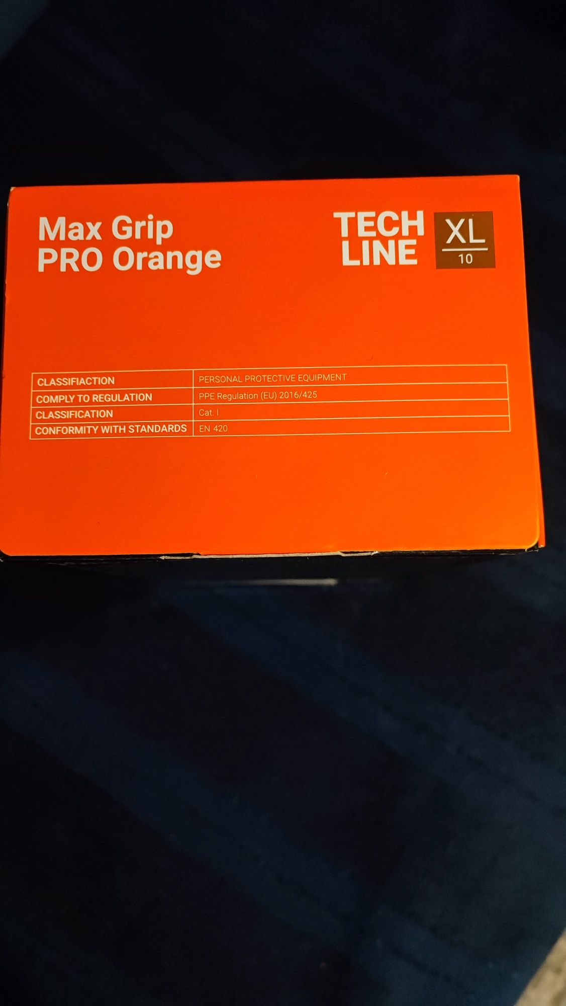 Rękawice nitrylowe pomarańczowe bezpudrowe EMKA rozmiar XL 90 szt.