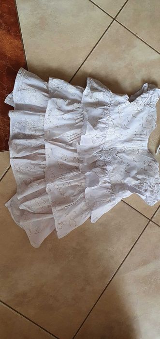 Wójcik komplet 86 chrzest sukienka+spodenki+kapelusz j.nowy