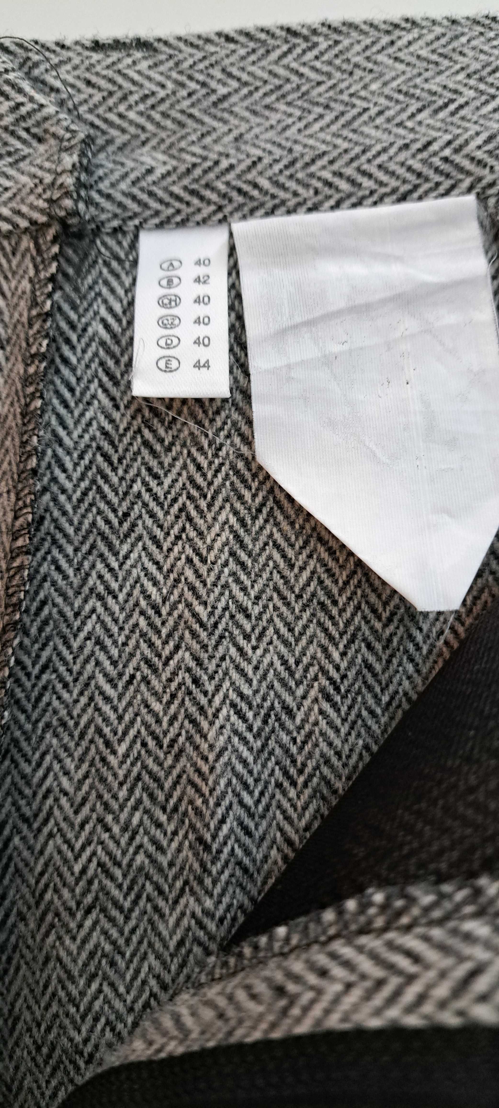 Spodnie szare wełna C&A r.40