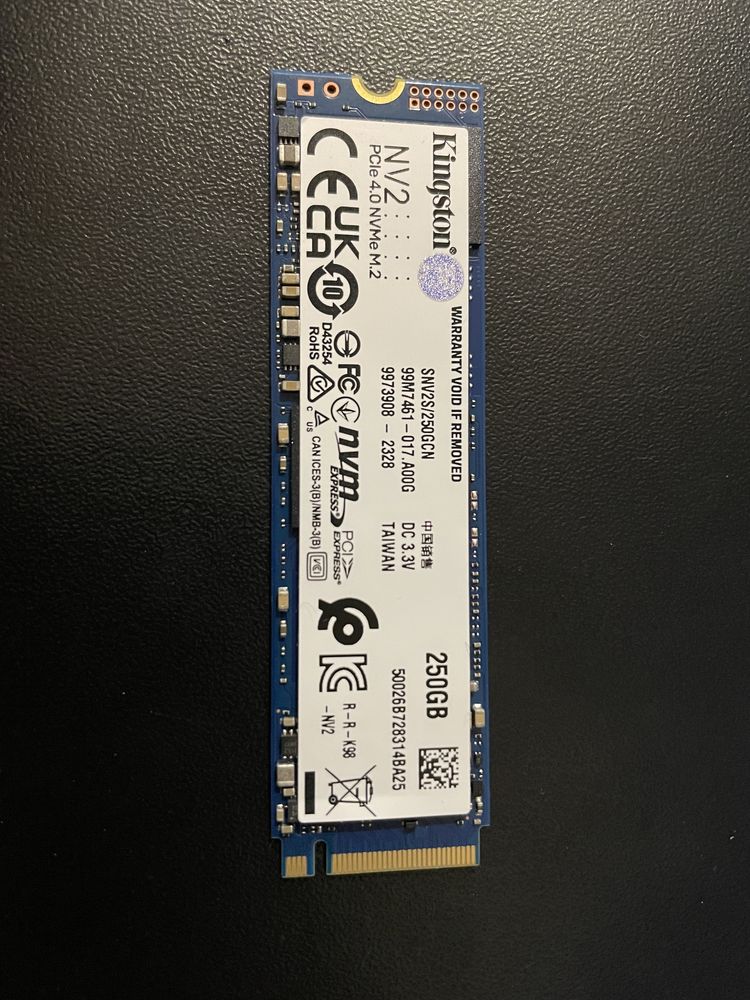 SSD диск Kingston NV2 250GB M.2 2280 NVMe PCIe 4.0 x4 (SNV2S/250G)