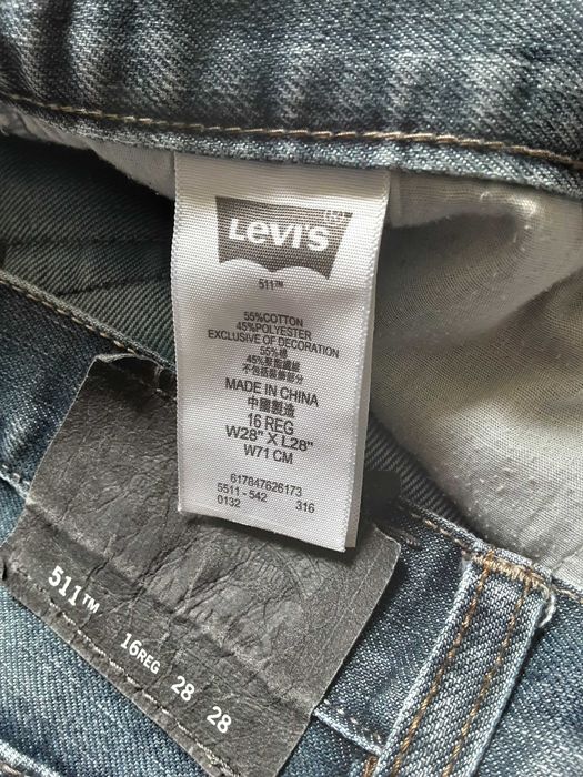 S Levis 511 slim spodnie jeans