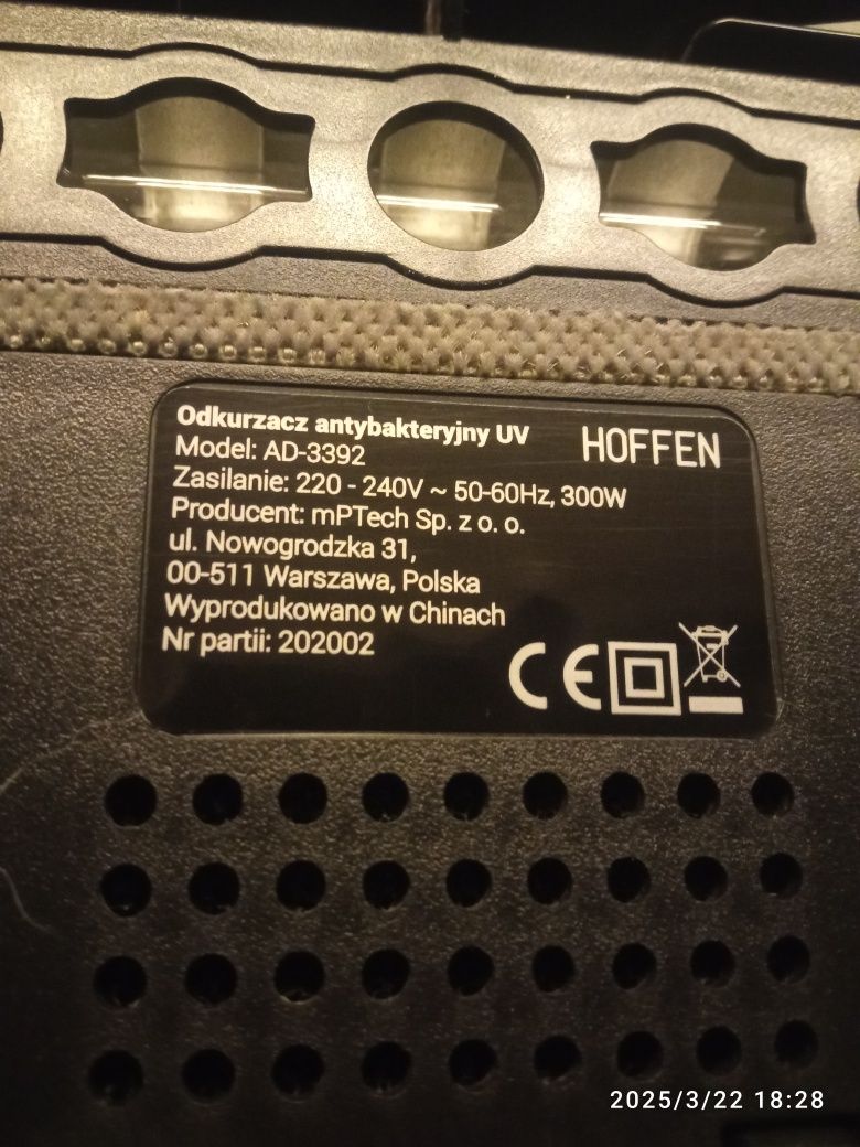 Odkurzacz antybakteryjny z lampą UV.C