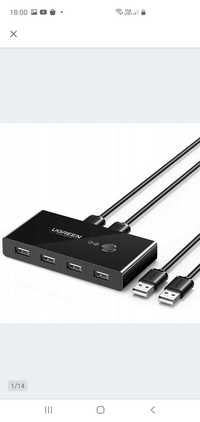 Ugreen przełącznik adapter HUB SWITCH BOX 4x USB 480 MBPS ROZGAŁĘŹNIK