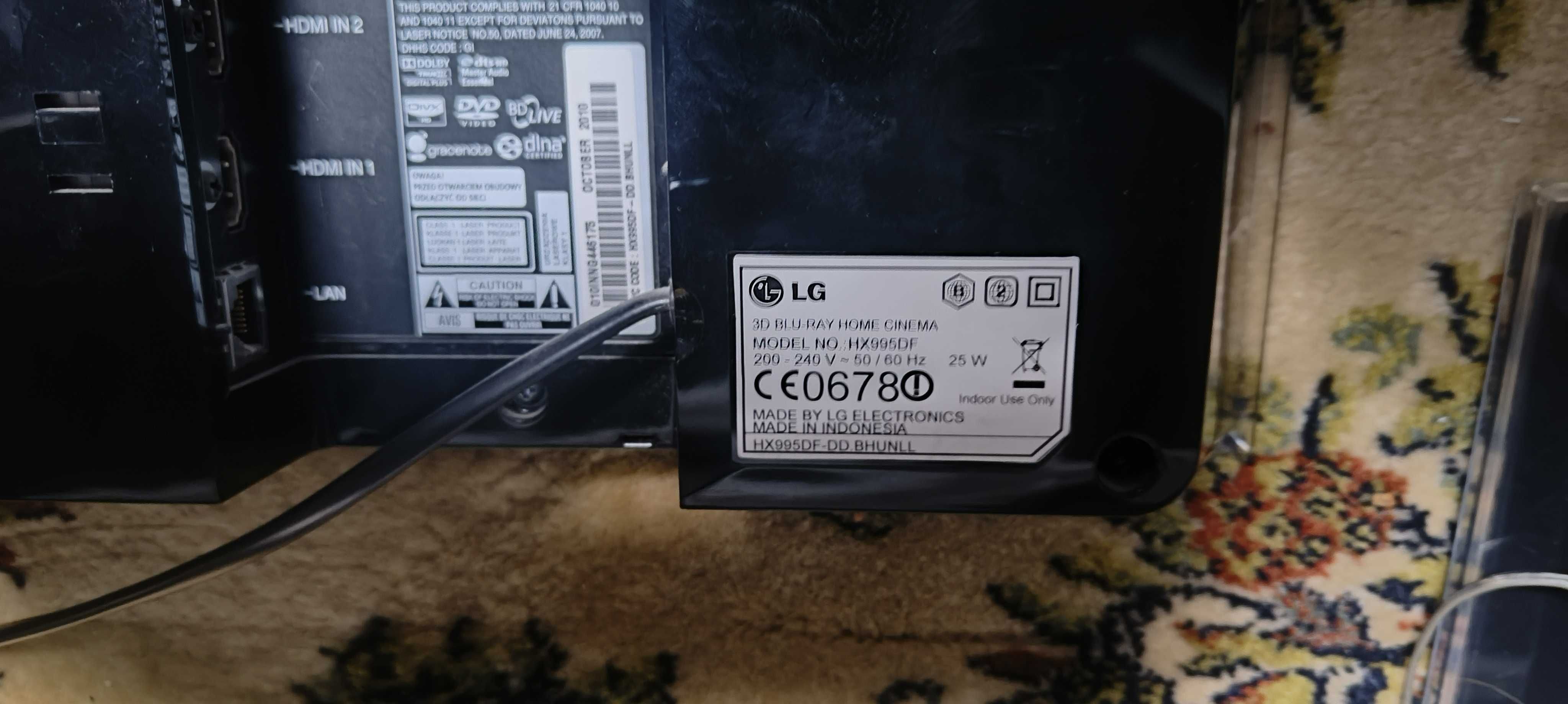 Zestaw kina LG HX995DF z bezprzewodowym subwooferem