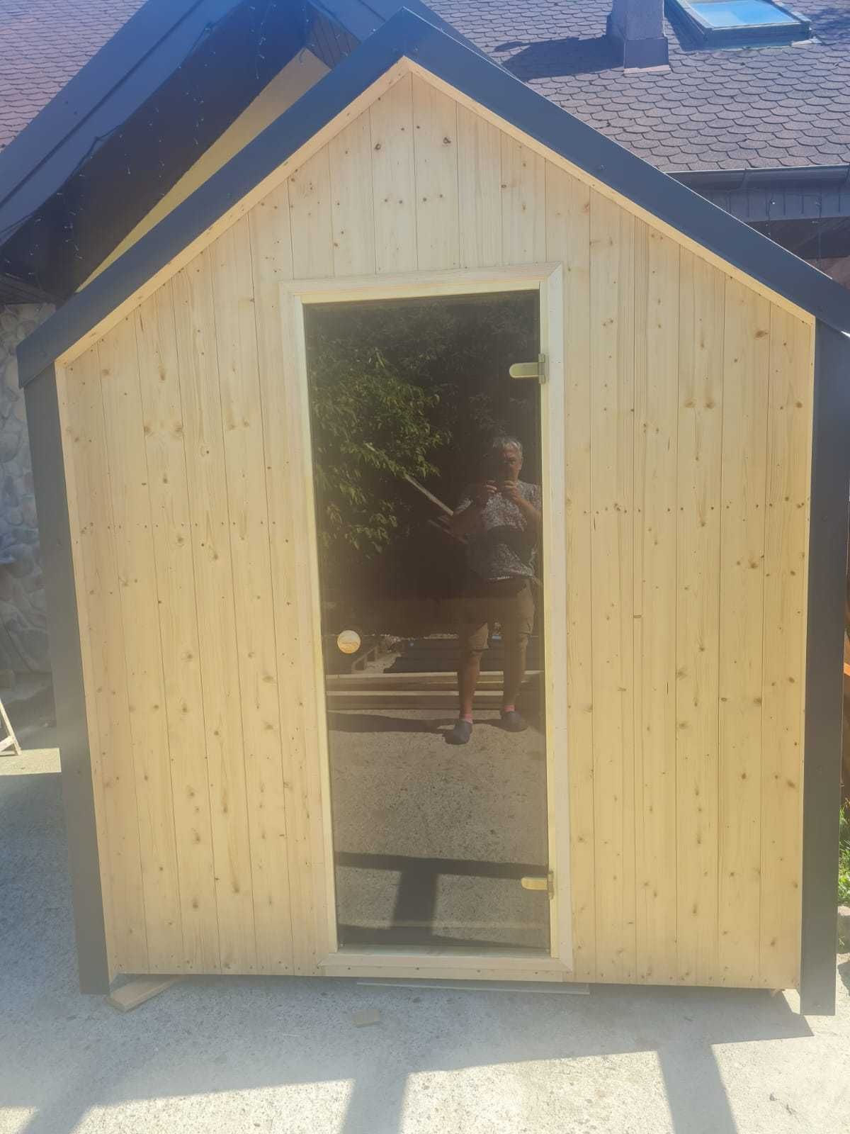 Sauna 2x2 z piecem elektrycznym od ręki