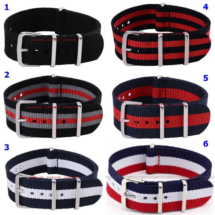 Pasek nylonowy NATO strap do zegarka pepsi 18mm 20mm 22mm