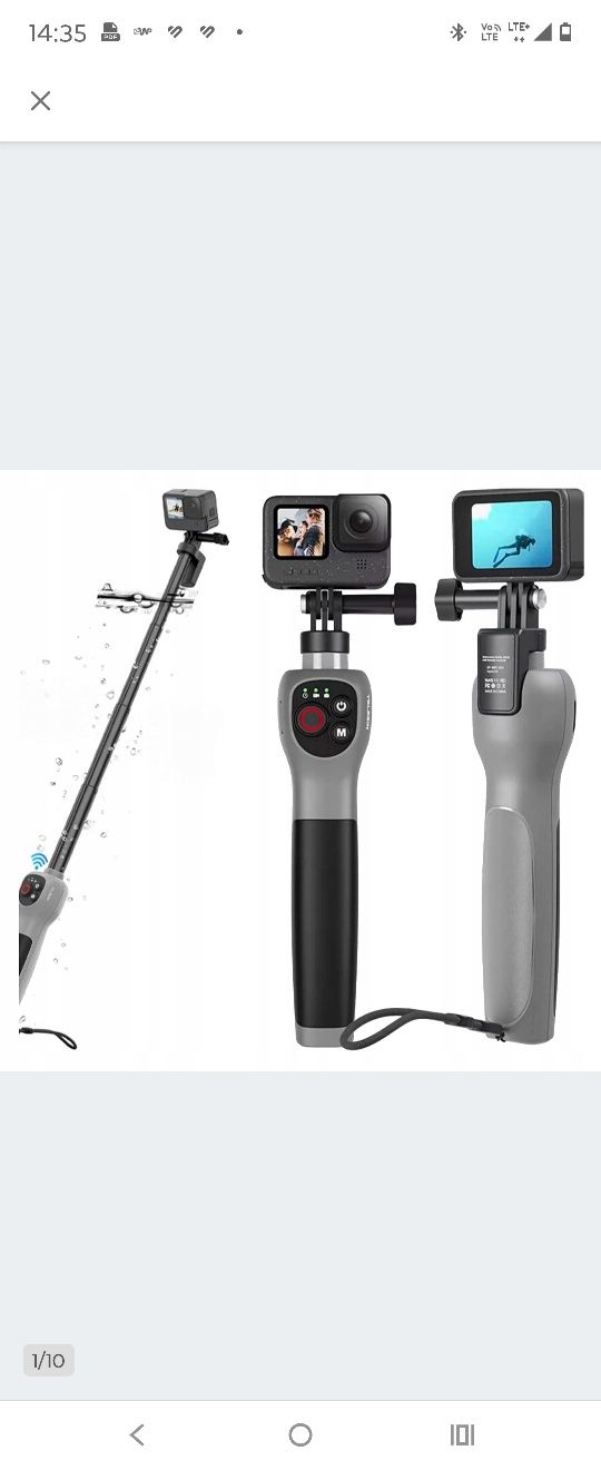 Kij do kamer GoPro podwodny