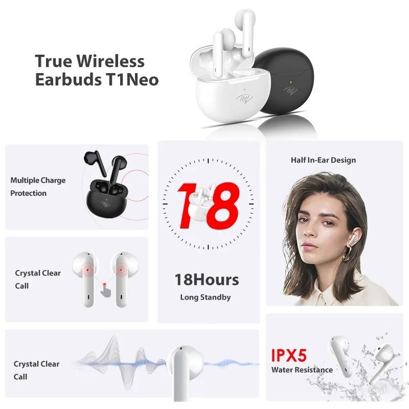 Продаю найновішу модель безпровідних навушників itel Earbuds T1 Neo