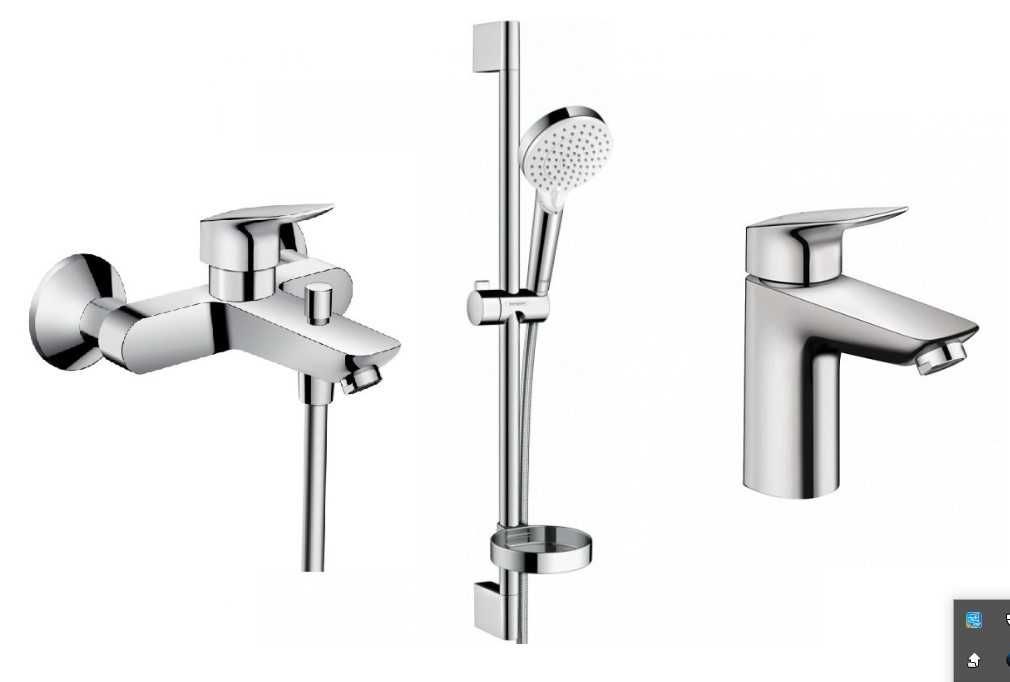 Смесители для ванны набор 3в1 Hansgrohe Logis 7140000/7110000/2024002