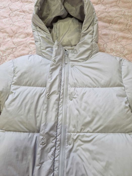 Пуховик 90%пух 8-9-10 134см uniqlo оригінал куртка зимова