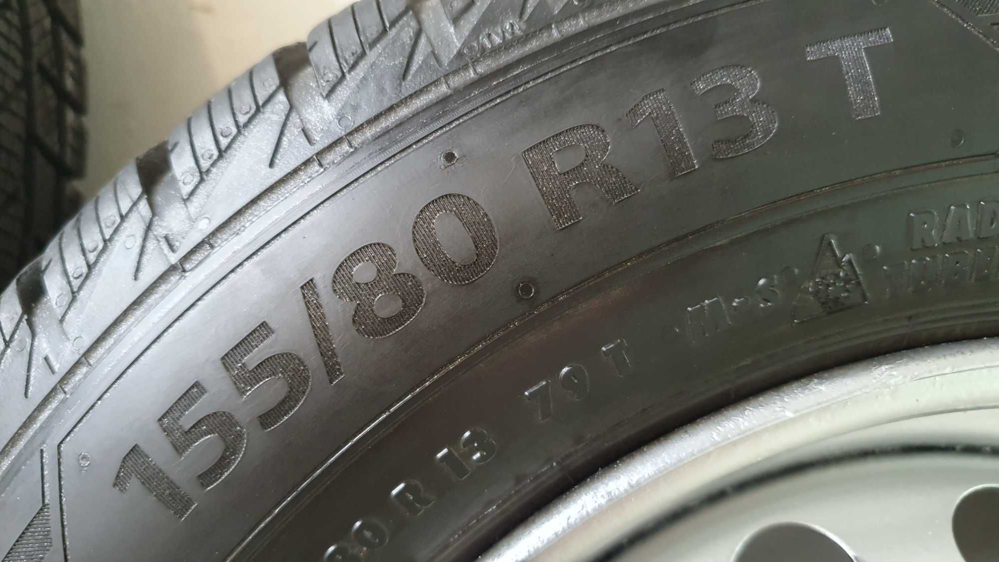 Koła 4x98 r13 Fiat Panda/Cinquecento / opony Barum 155/80 r13 zimowe