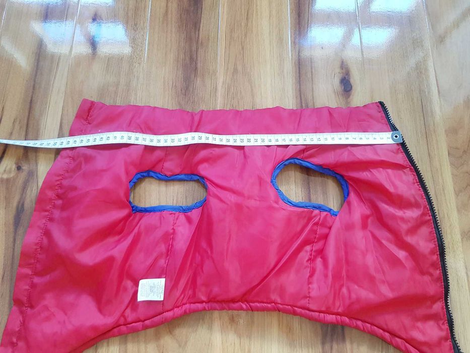 Czerwono niebieska kurtka na zamek Primark Pets L ocieplana