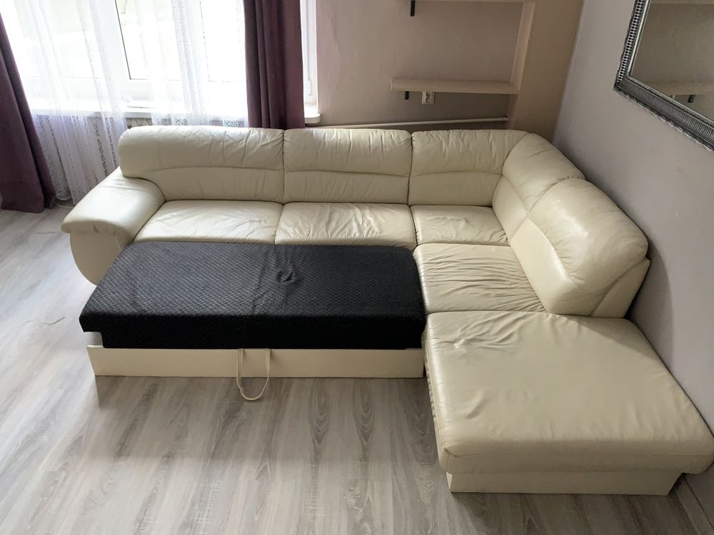 Rogówką sofa narożnik skóra kanapa