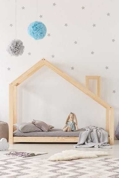 Łóżko dla dziecka MILA DMS 80x180 podłogowe niskie domek