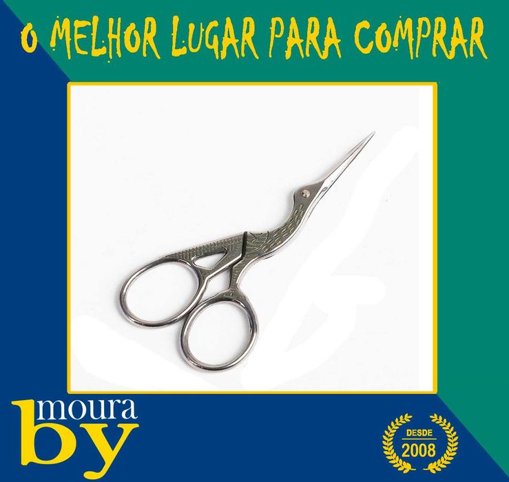 Tesoura de costura modelo cegonha