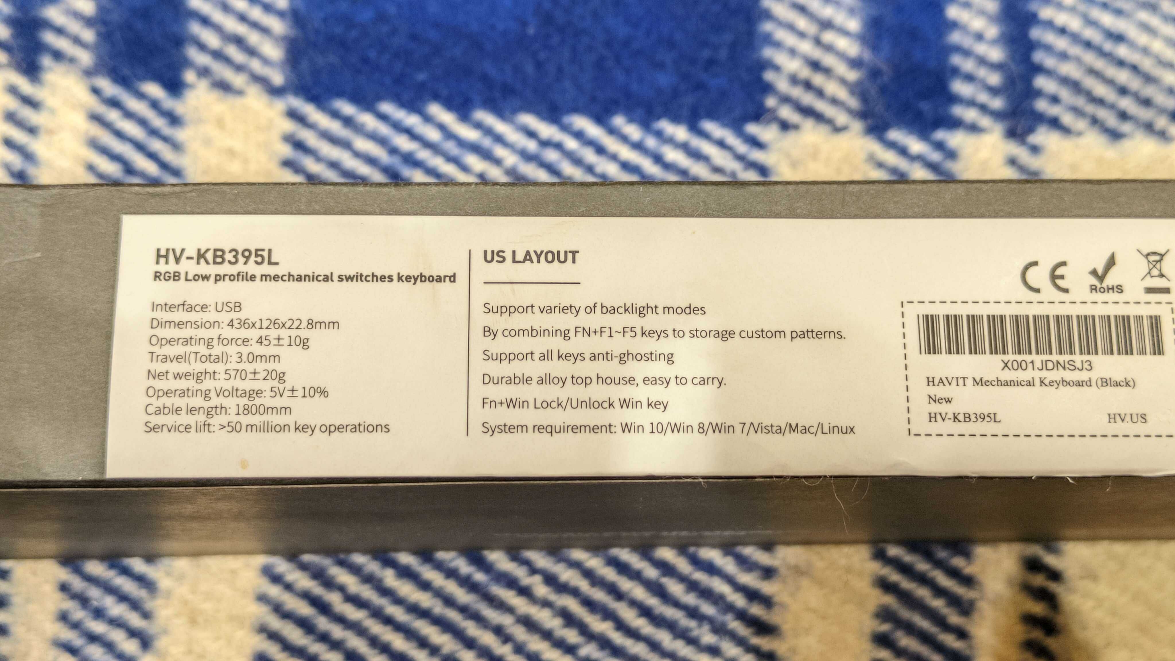 Механічна клавіатура HAVIT HV-KB395L / Vinga KBGM-395