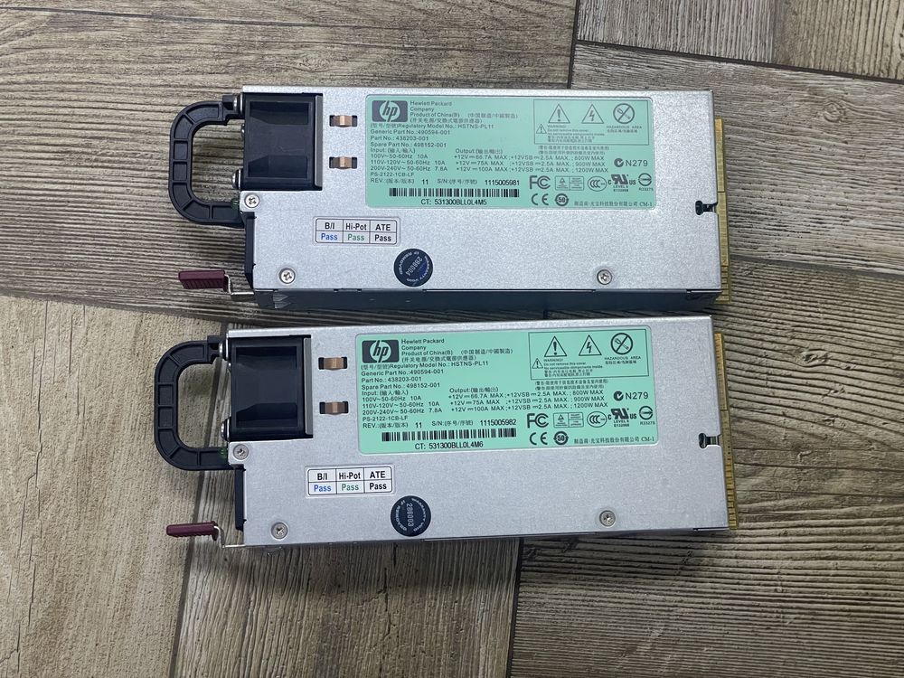 Серверні блоки живлення 1200W HP HSTNS-PL11 100А 12 вольт