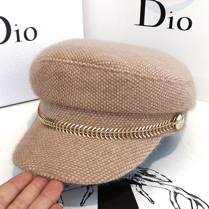 Кашкет ангорові картуз кепі жіноче нове  з золотим ланцюжком