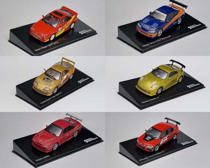 Модель 1:43 Toyota, Mitsubishi, Nissan, Mazda (altaya Fast&Furious)