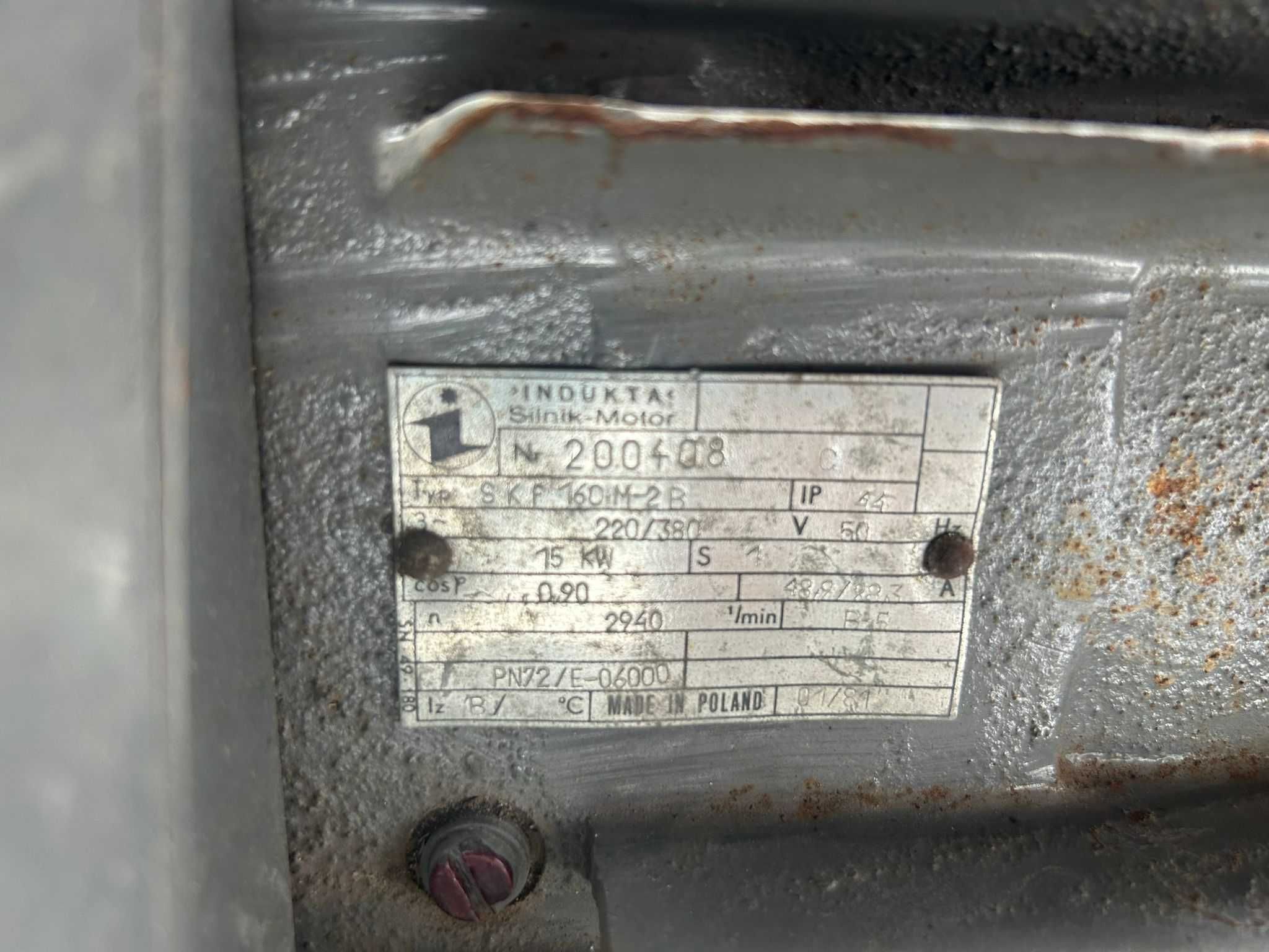 Silnik elektryczny 45 kW 1480 r/min, 3x 15 kW 2940 r/min