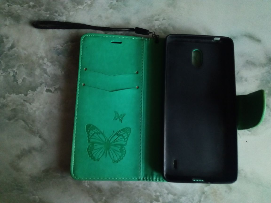 2 Capas para Nokia 1 plus (verde e rosa)