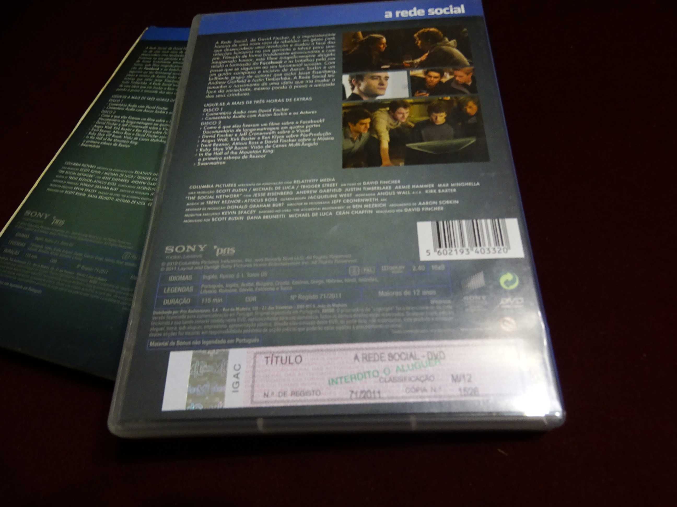 DVD-A rede social/David Fincher-Edição especial 2 discos