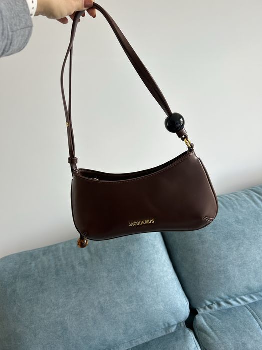 Mala Jacquemus Le Bisou Perle Castanho