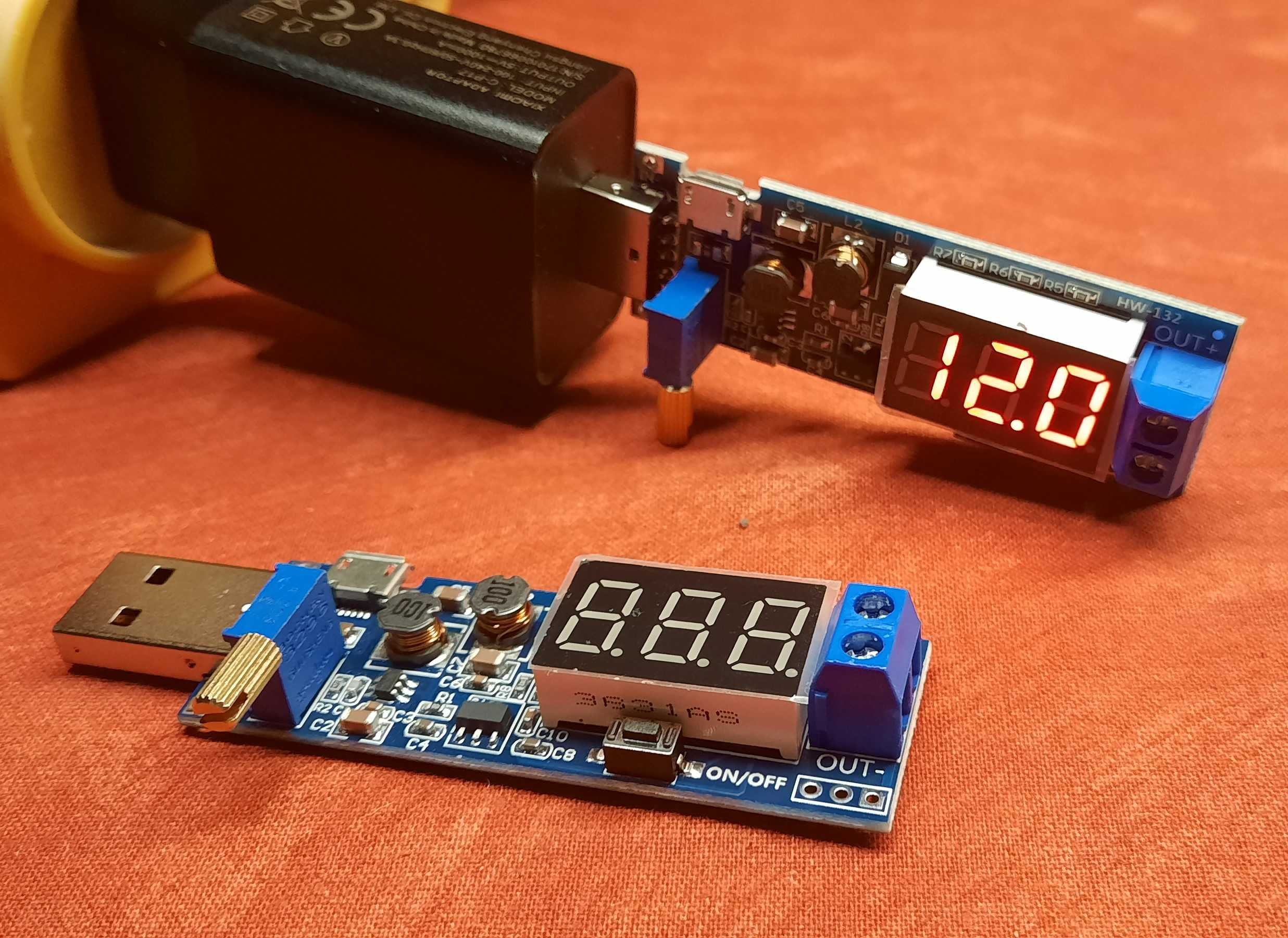 USB преобразователь c 3.5-12 В  до  1,2-24 В