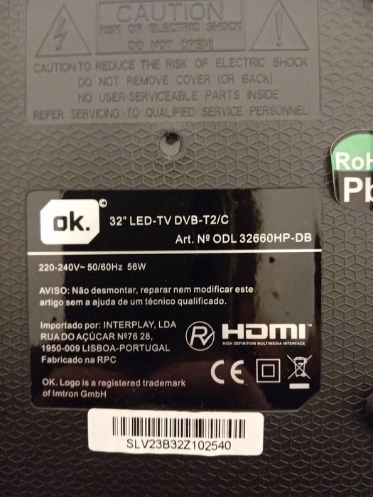 Televisão OK. com 32 polegadas