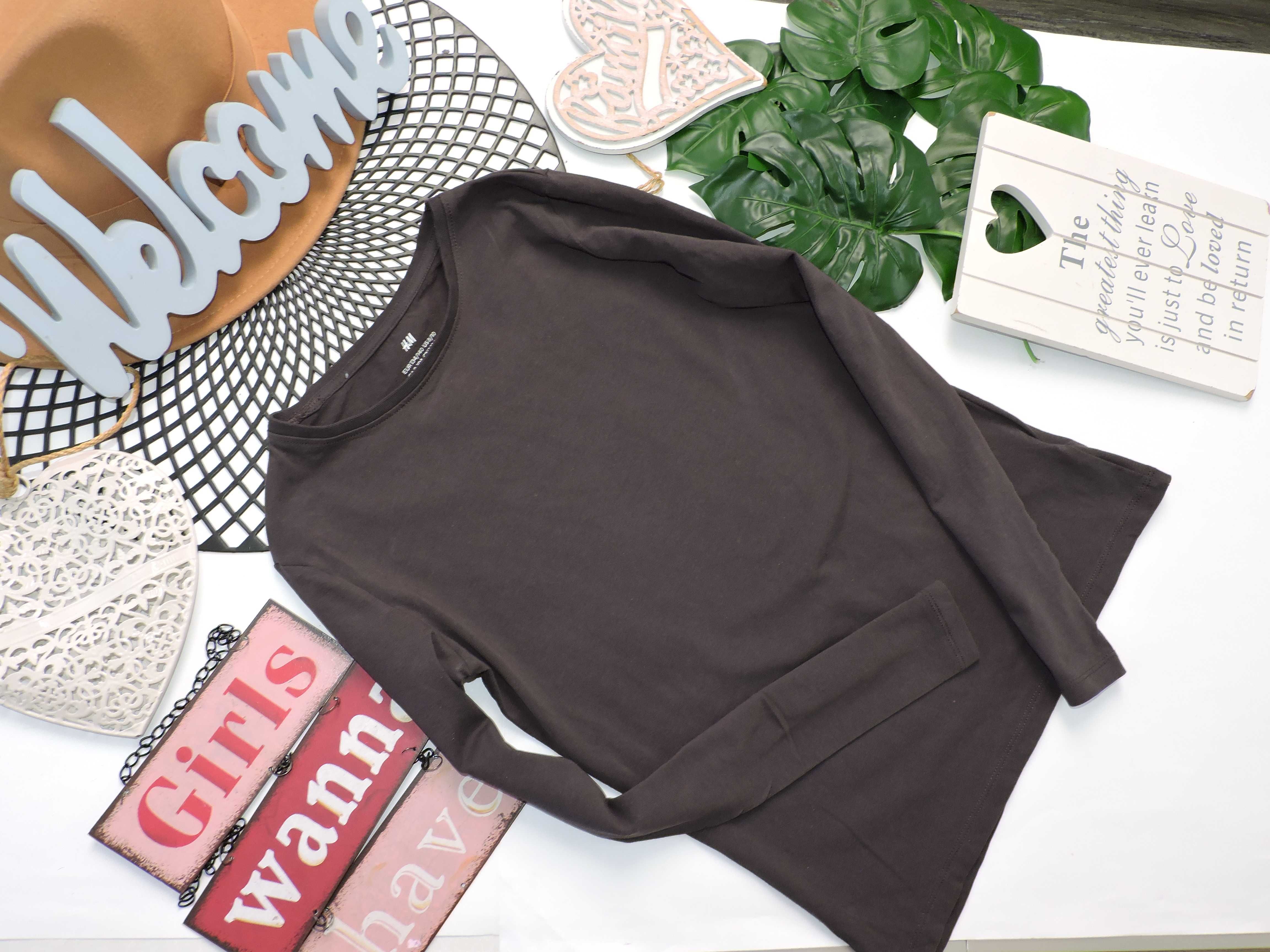 H&M - grafitowa bluzeczka basic r 134/140
