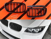 М решетка радиатора BMW Е90 Е91 ноздри c двойными ребрами черные