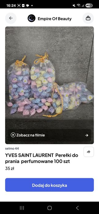 Ives Saint Laurent perełki perfumowane 100szt