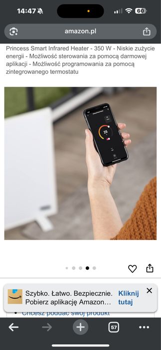 Grzejnik Panelowy na podczerwień PRINCESS 350w SMART INFRARED PANEL