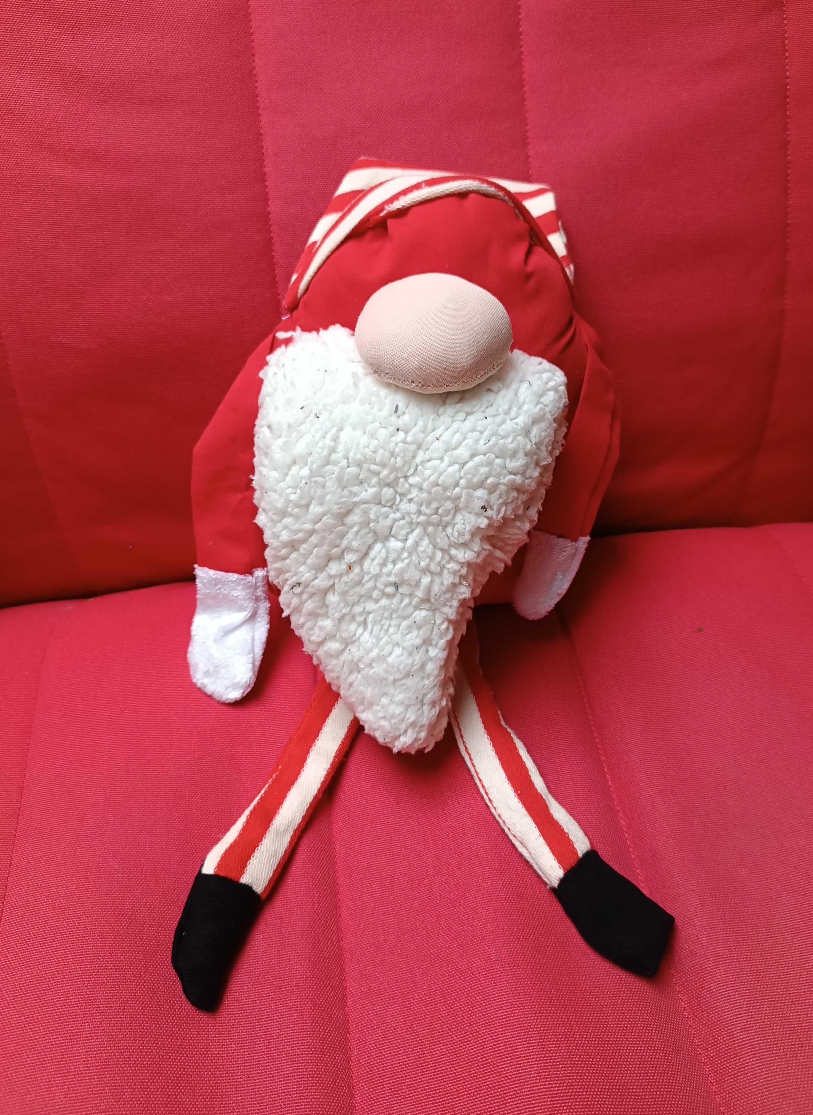 Maskotka przytulanka pluszak Skrzat Święty Mikołaj krasnal Handmade
