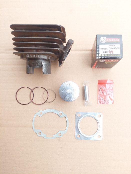 Циліндр Японія (65 куб.см) 43мм Honda Dio, Tact, Lead (комплект)