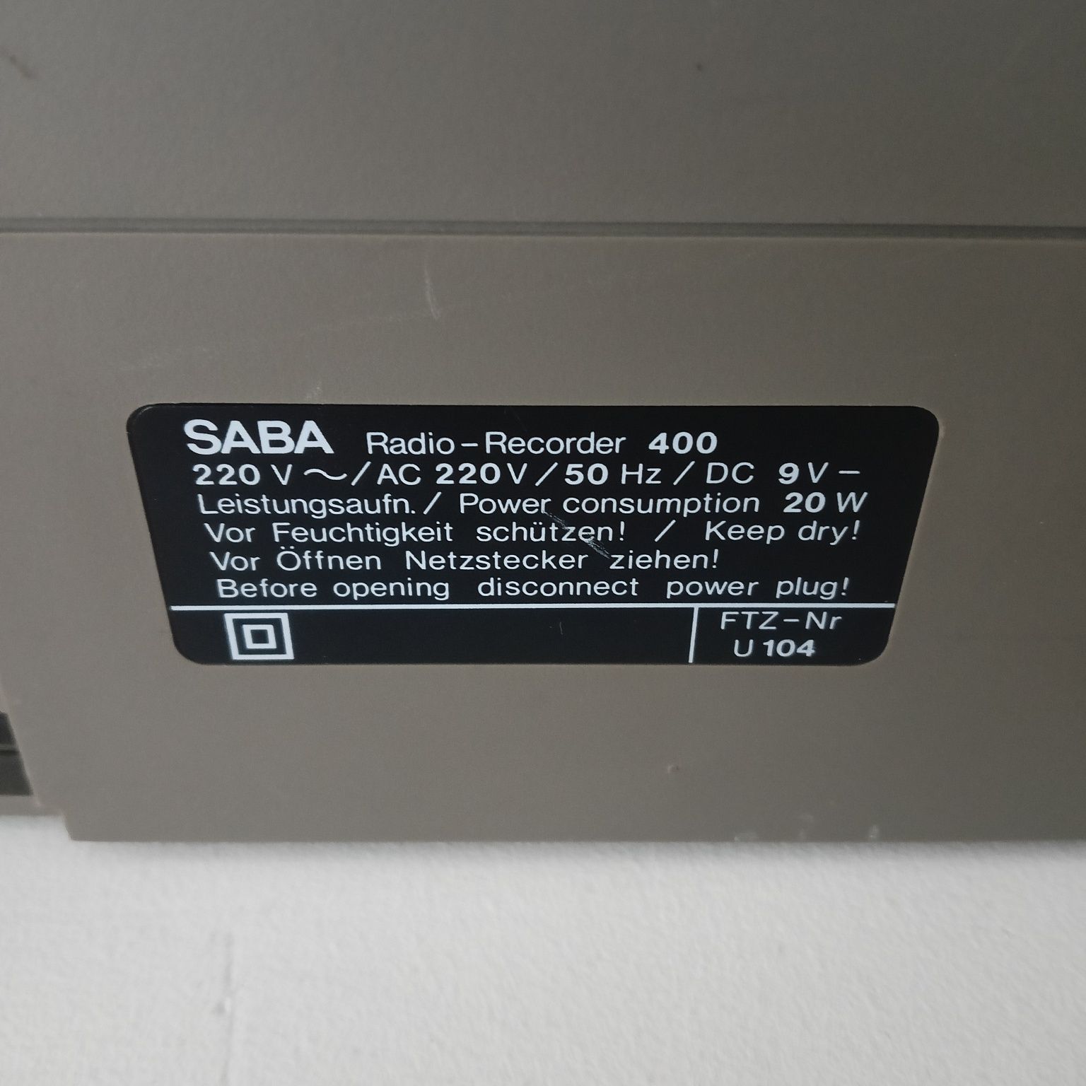 Radiomagnetofon Saba RCR400