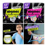 Нічні трусики Pampers Ninjamas pants 8-12років (9шт) 27-43кг підгузки