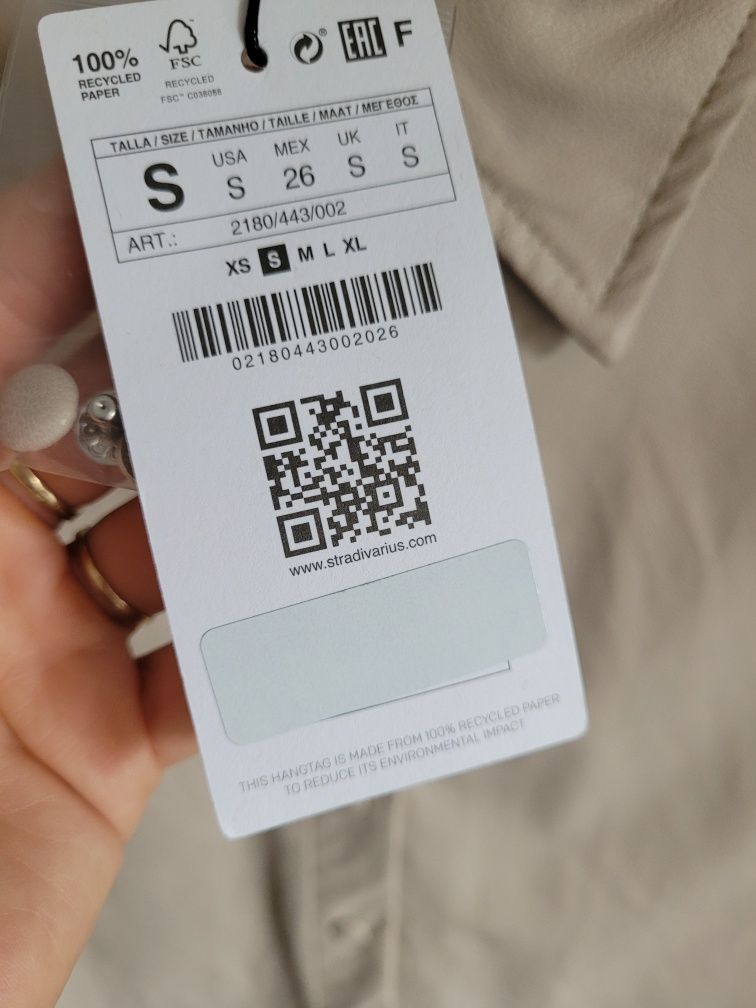 Bluzka koszulowa eko skóra STRADIVARIUS S. Piękna nowa, metki! Polecam