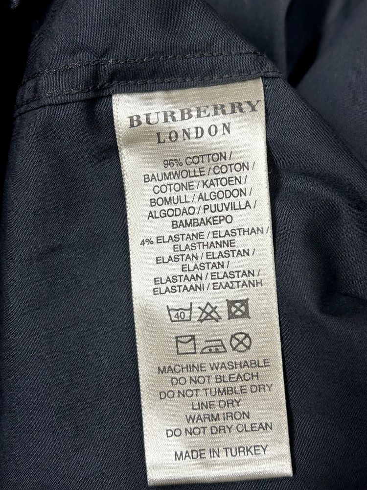 Рубашка мужская BURBERRY, чёрная, оригинал