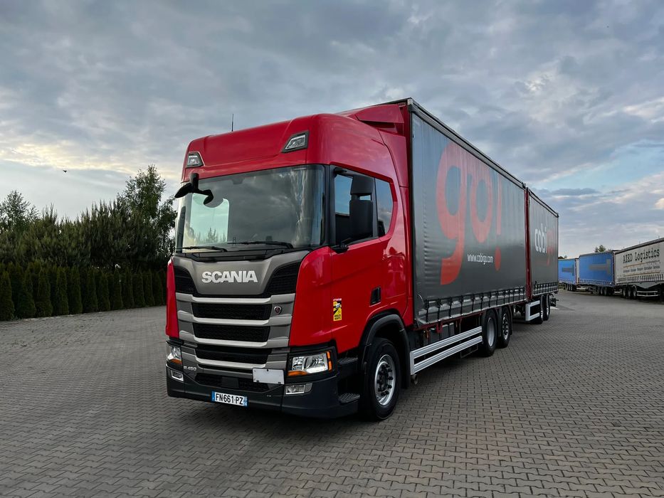 Scania R450  Sprowadzona z Francji oś podnoszona burtofiranka przejezdna SAF