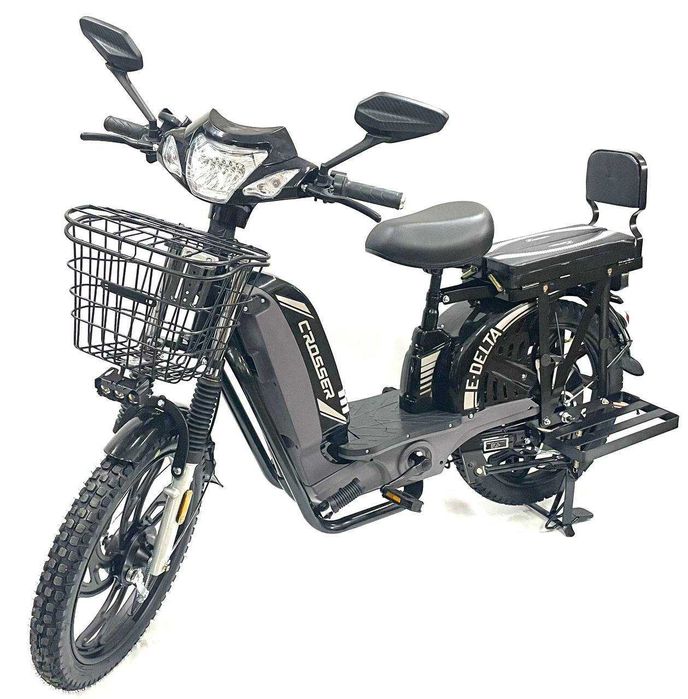 Електровелосипед Crosser E-Delta (800W, 60V, 15Ah, 17 колеса)- Чорний