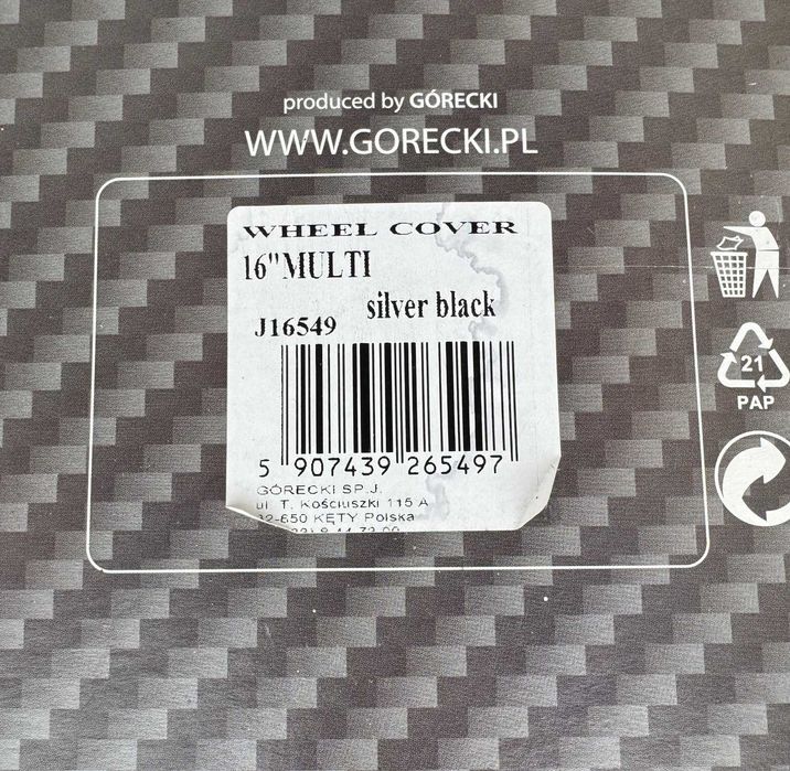 Nowe Kołpaki J-TEC 16"