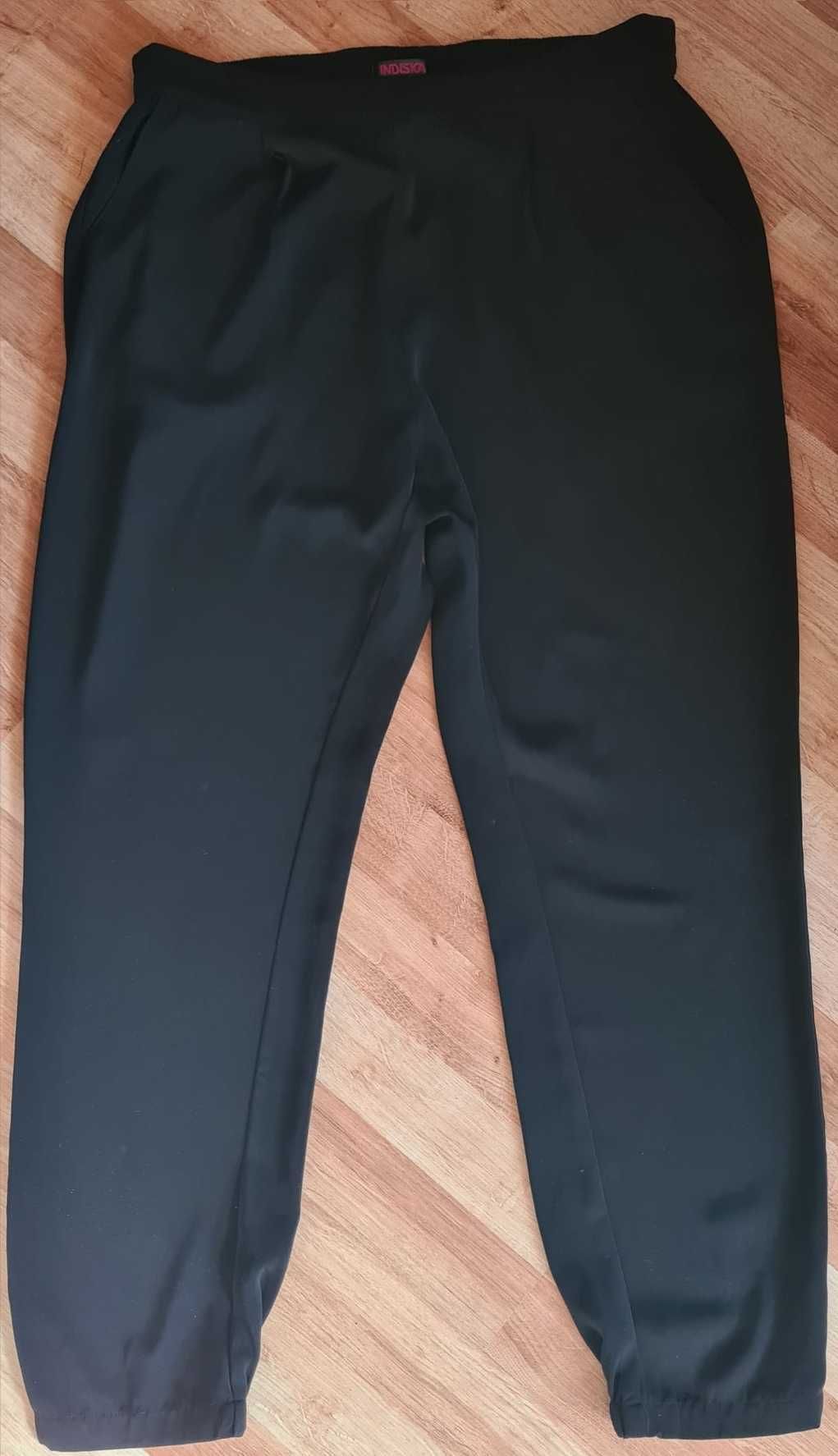 Indiska spodnie damskie eleganckie zwiewne czarne XL 42