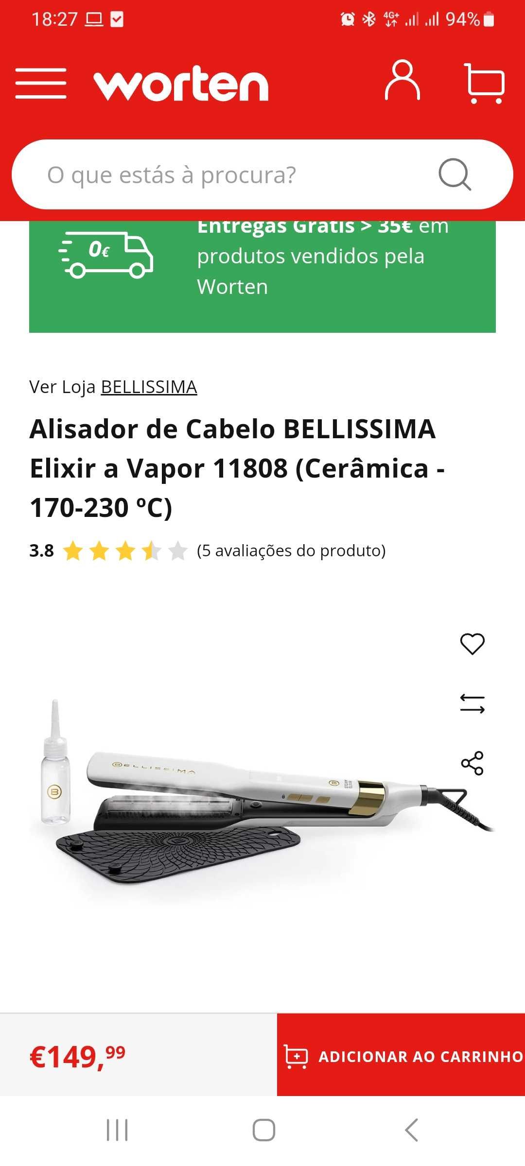 Alisador (prancha) + modelador cabelo belissima